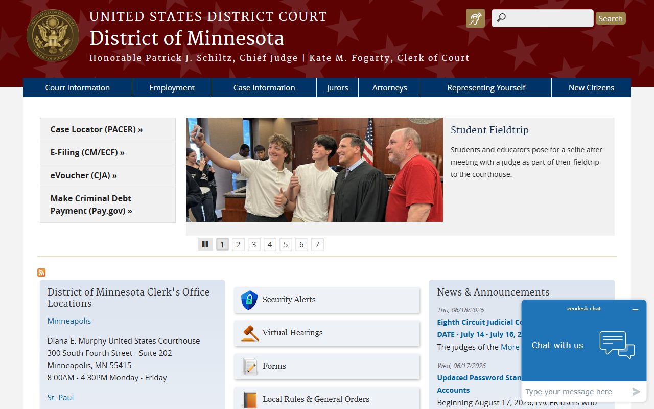 Rock County District Court records District of Minnesota homepage