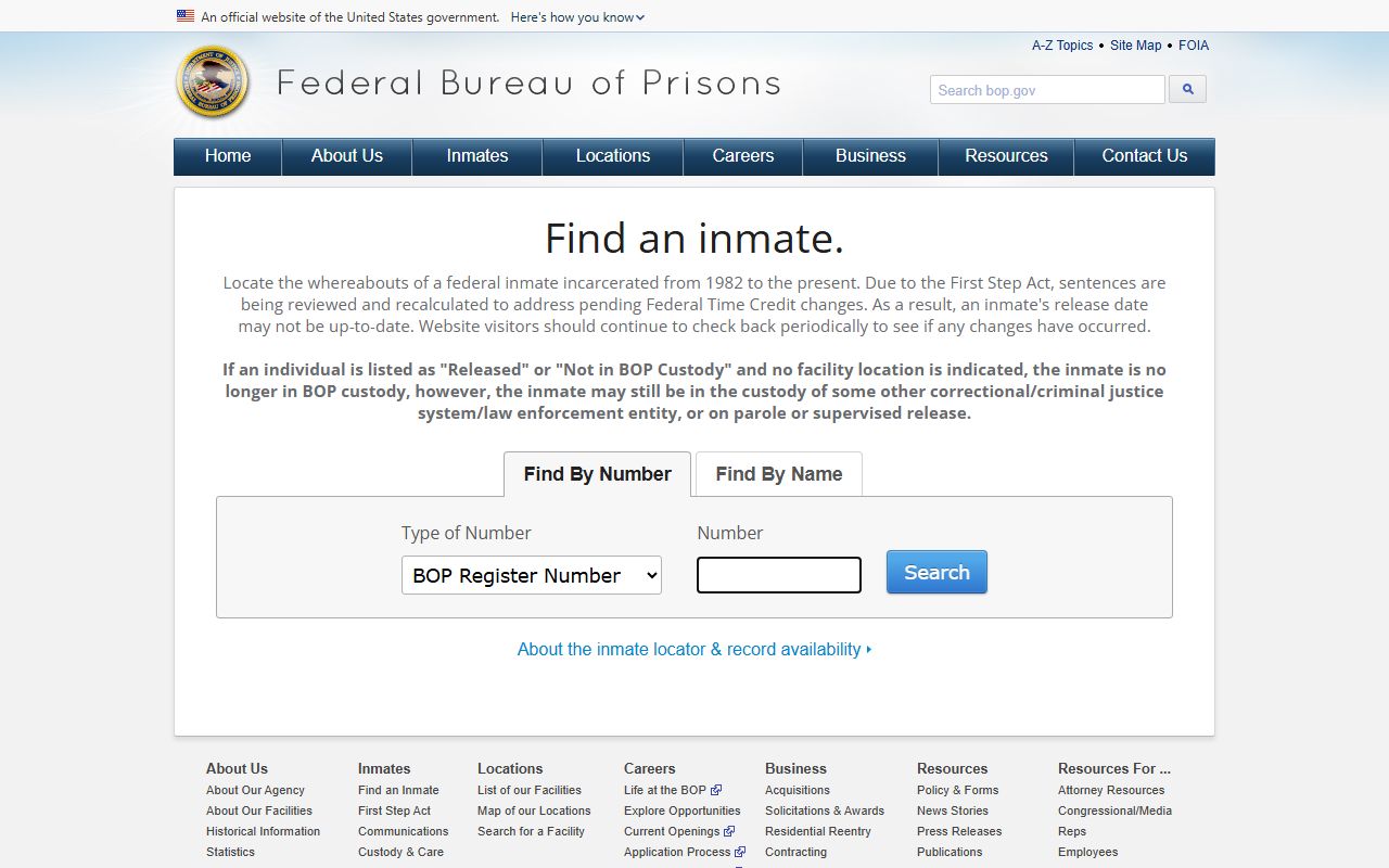 Rock County District Court records federal inmate locator