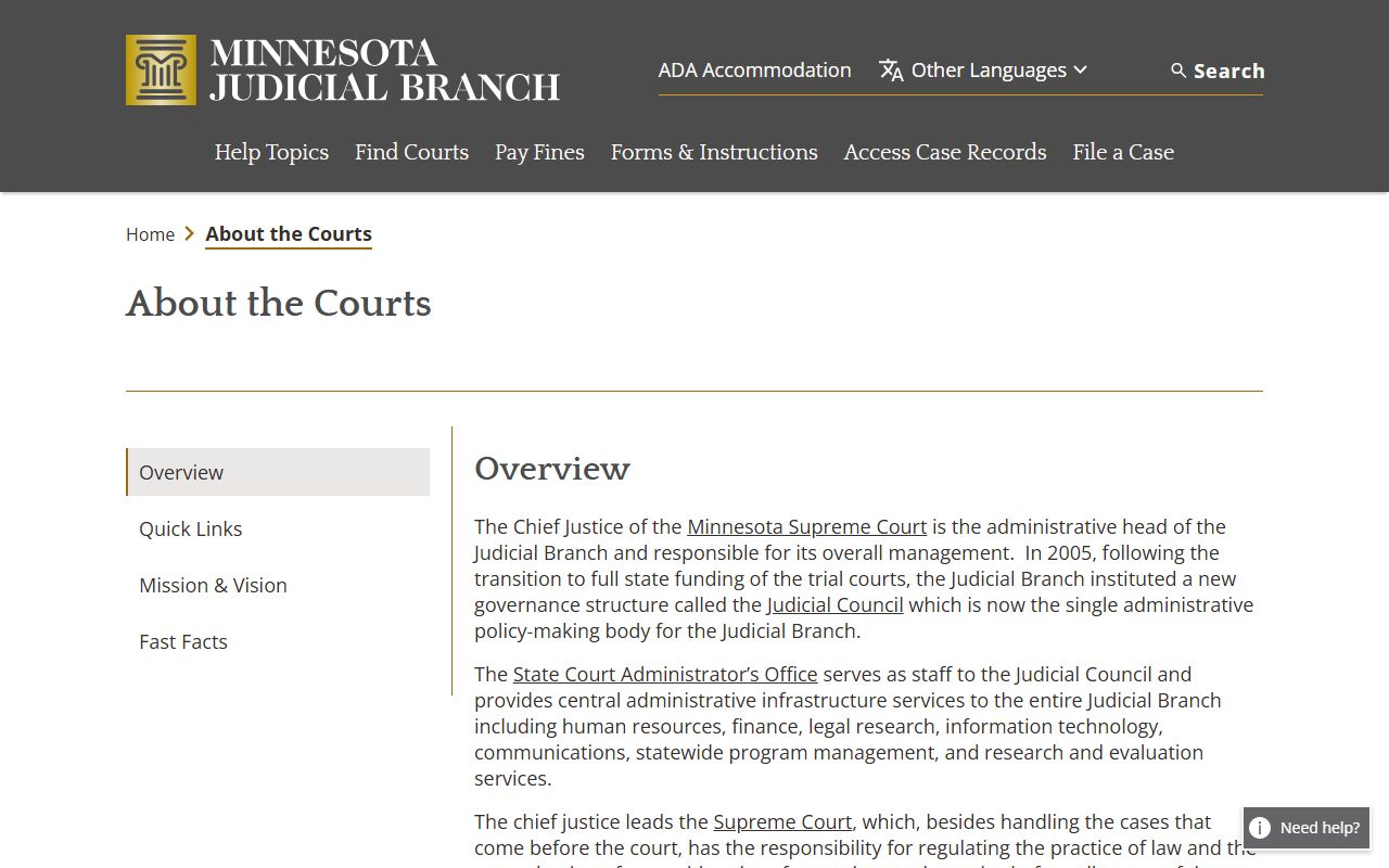 Rock County court records Minnesota court structure overview