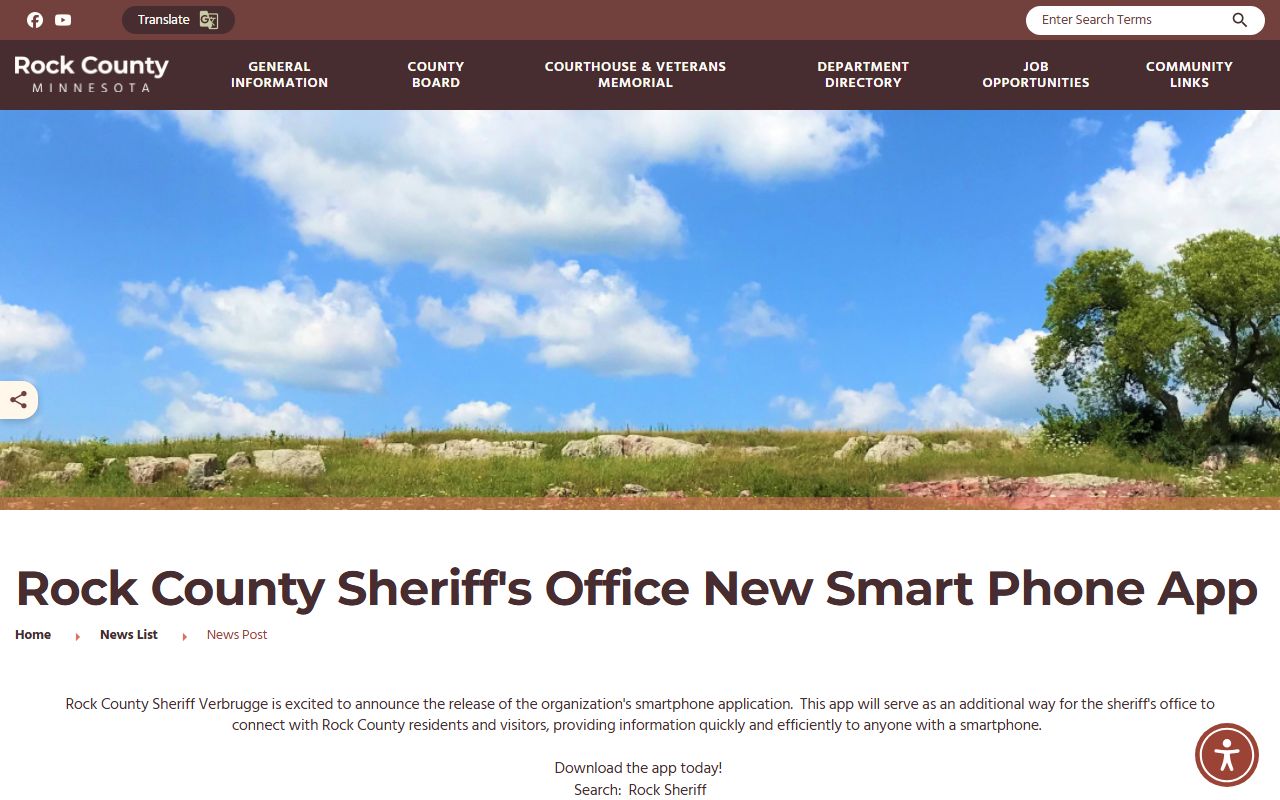 Rock County warrant search sheriff app announcement